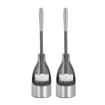 Polder Stainless Steel Toilet Brush Caddy, Set of 2