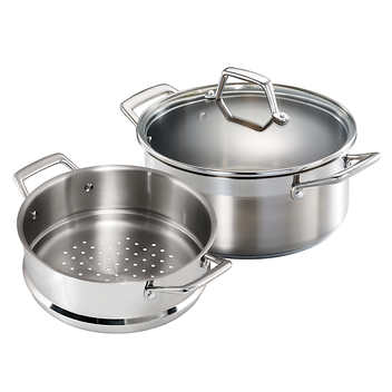 Tramontina Stainless Steel Dutch oven with Steamer, 4.7 L (5 qt)