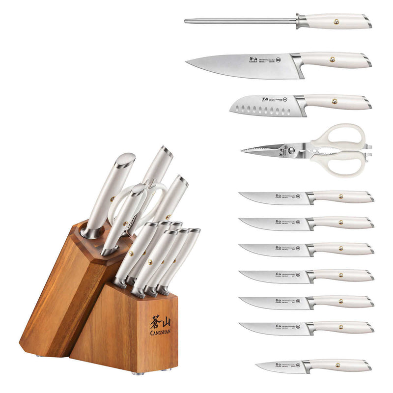 Cangshan L/L1 Series German Steel Forged Knife Set, 12-Piece