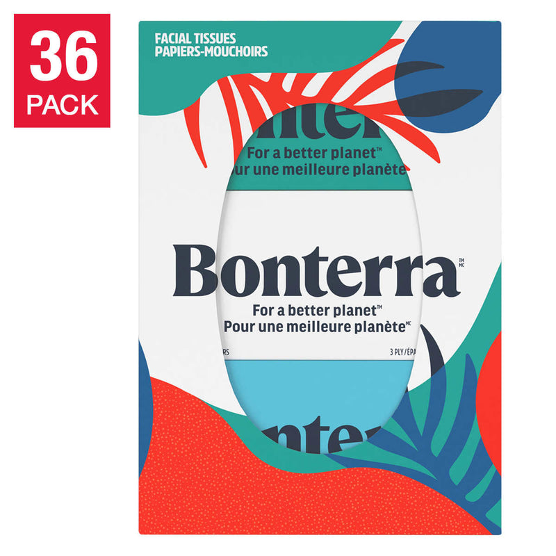 Bonterra Facial Tissue 3-ply 36 boxes x 150 sheet