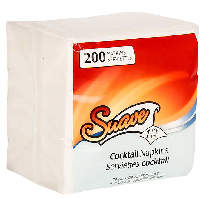 Suave 1-ply Cocktail Napkins 8,000-count