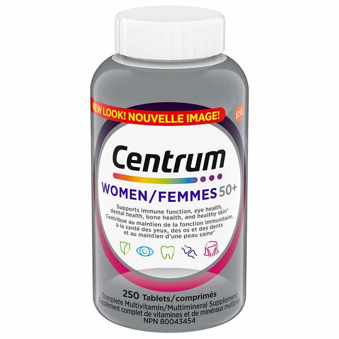 Centrum Complete Multivitamin and Mineral Supplement for Women 50+ - 250 Tablets