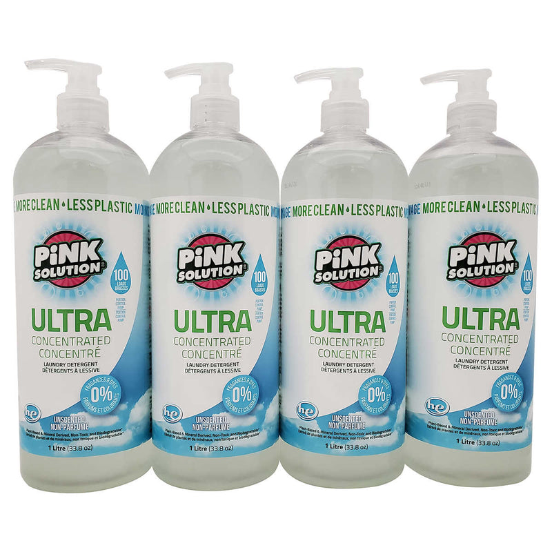 Pink Solution Eco-friendly Concentrated Liquid Laundry Gel, Unscented