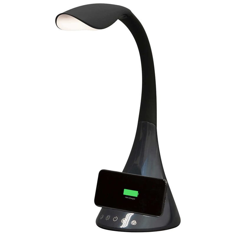 UltraBrite Modern Style LED Desk Lamp with Wireless Charging and Mood Light