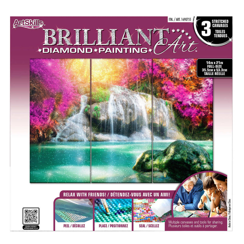 ArtSkills Brilliant Art Diamond Painting Kits, 3-Panel Sets