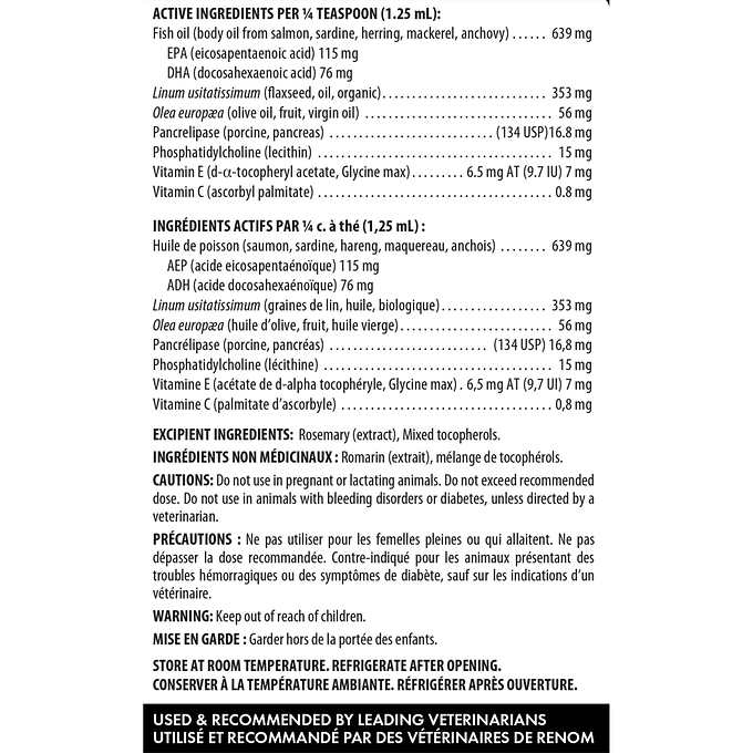 BiologicVET BioFATS Omega 3-6-9 Fatty Acid Food Supplement for Dogs and Cats, 946 ml