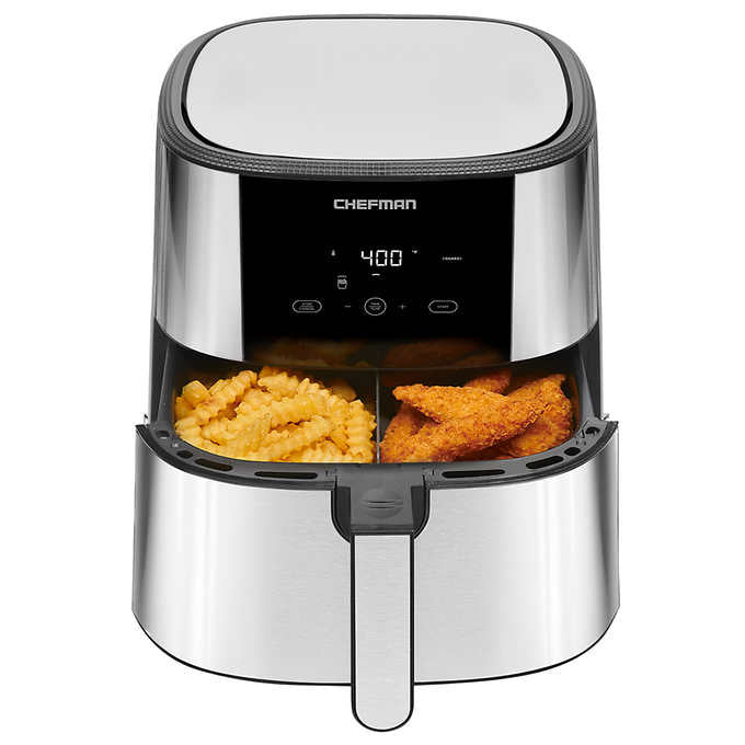 Chefman XL 7.57 L (8-Qt) Digital Stainless Air Fryer with Divider