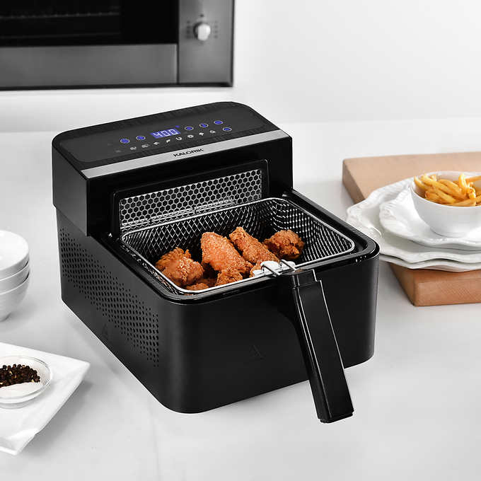 Kalorik 2-in-1 Digital Air and Deep Fryer, Black