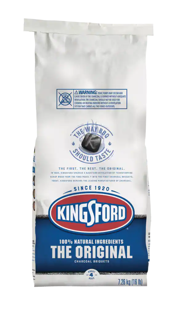 Kingsford The Original 100% Natural Charcoal Briquettes For BBQ Grilling, 16-Lb