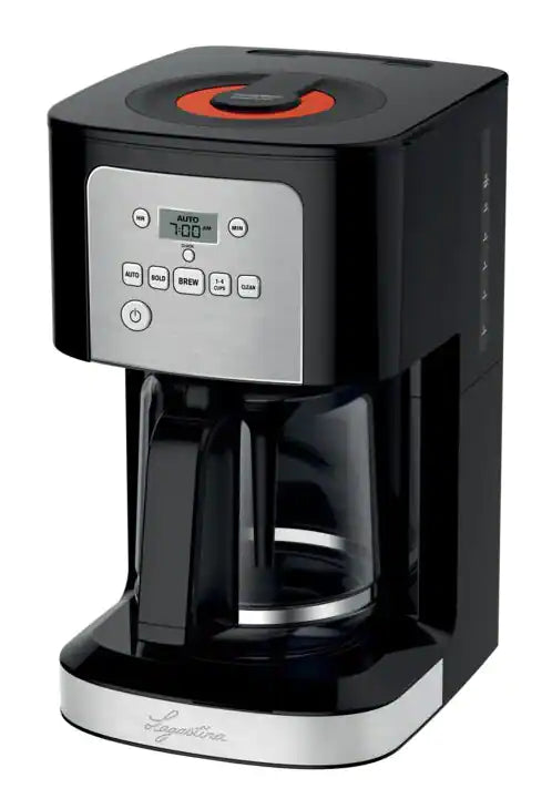 Lagostina Prima Programmable Coffee Maker, Black, 12 Cups