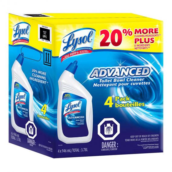 Lysol Advanced Toilet Bowl Cleaner, 4 x 946 ml