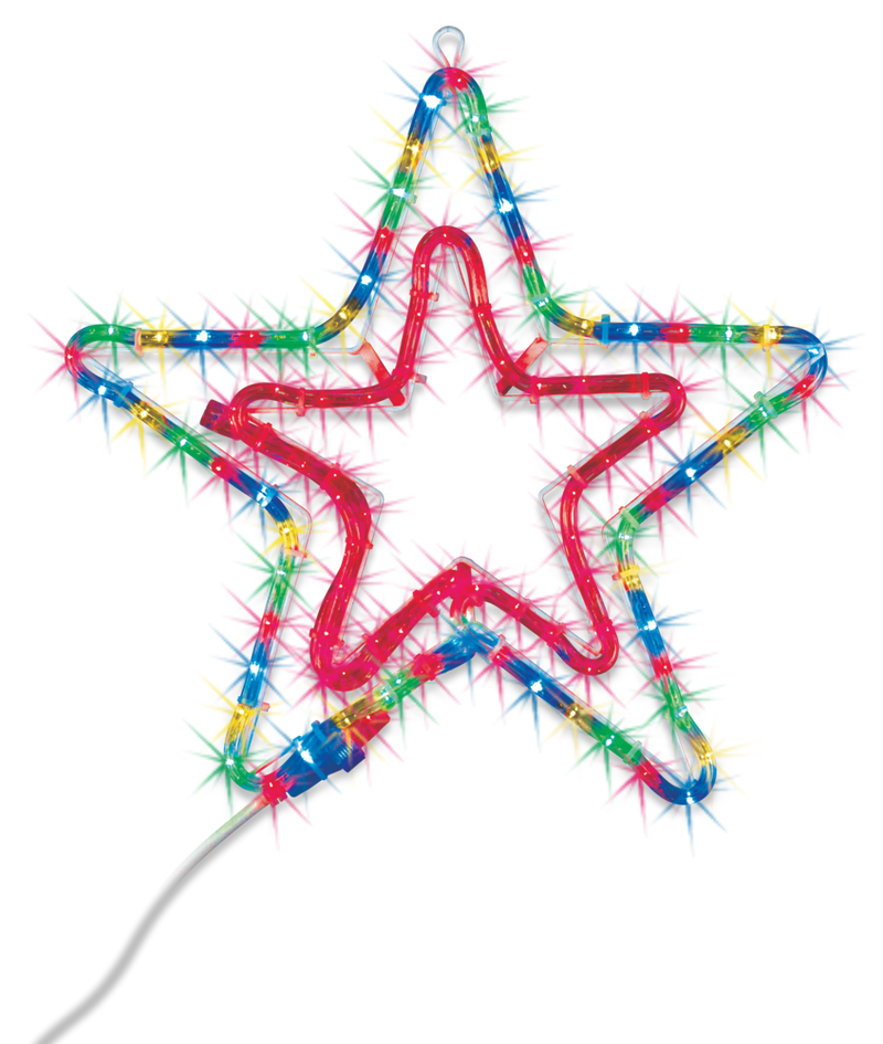 Noma 18 inch Rope Star  Multicoloured/ Indoor / Outdoor light