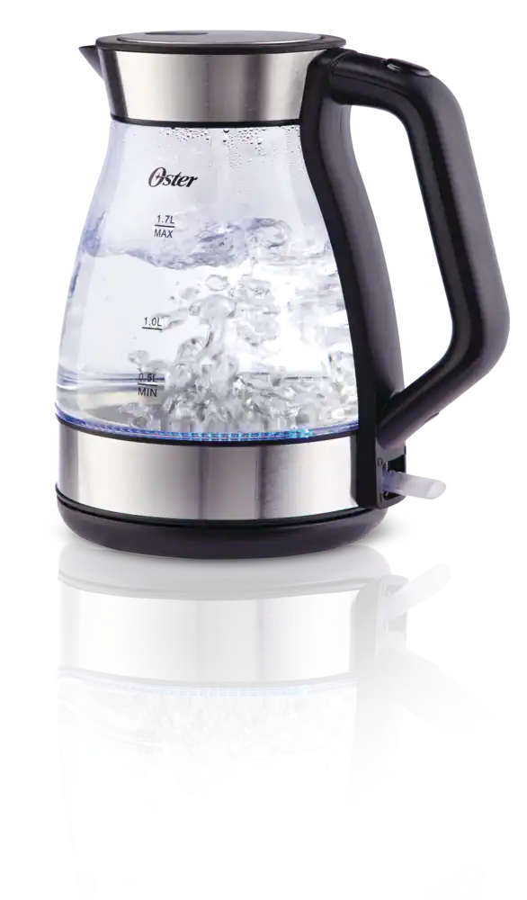 Oster Cordless Electric Kettle w/ Blue Light, Glass, 1.7L