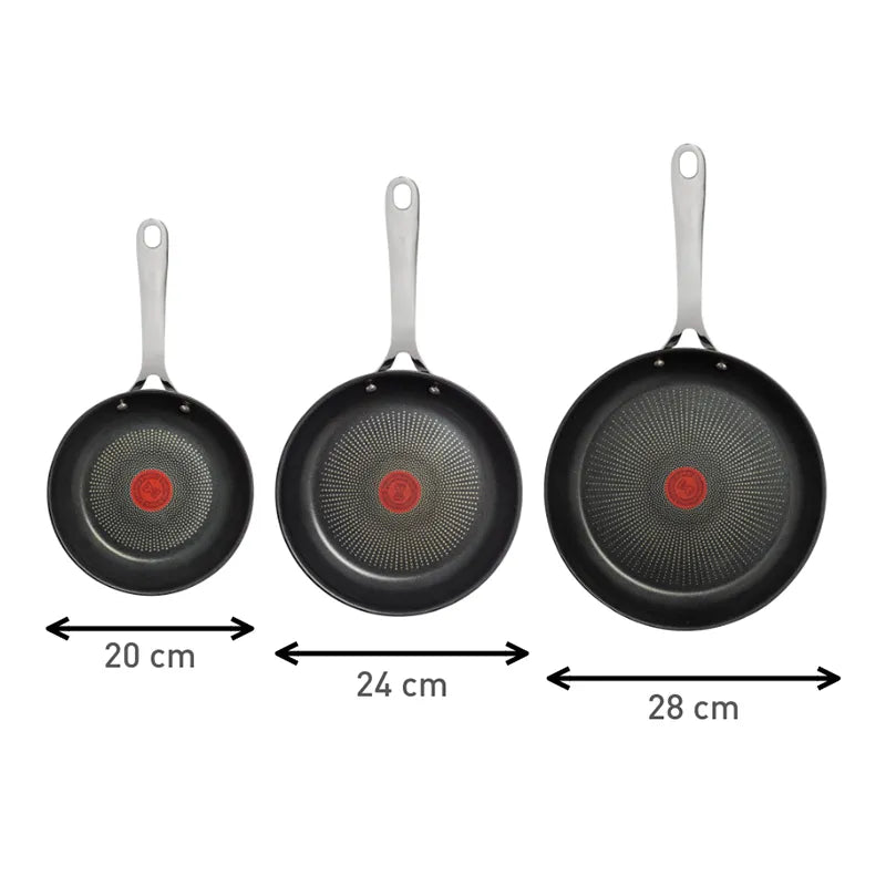 T-fal Jamie Oliver Cookware Non-Stick Fry Pan Bundle 3-Piece Set