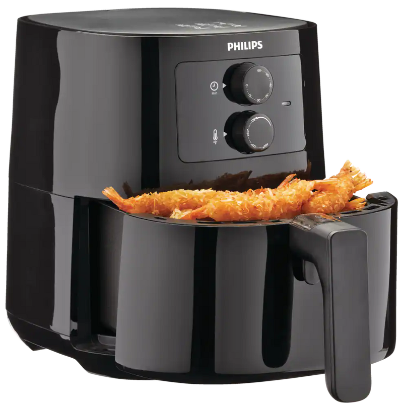 Philips Essential Compact Air Fryer w/ Rapid Air Technology, Black, 4.1L