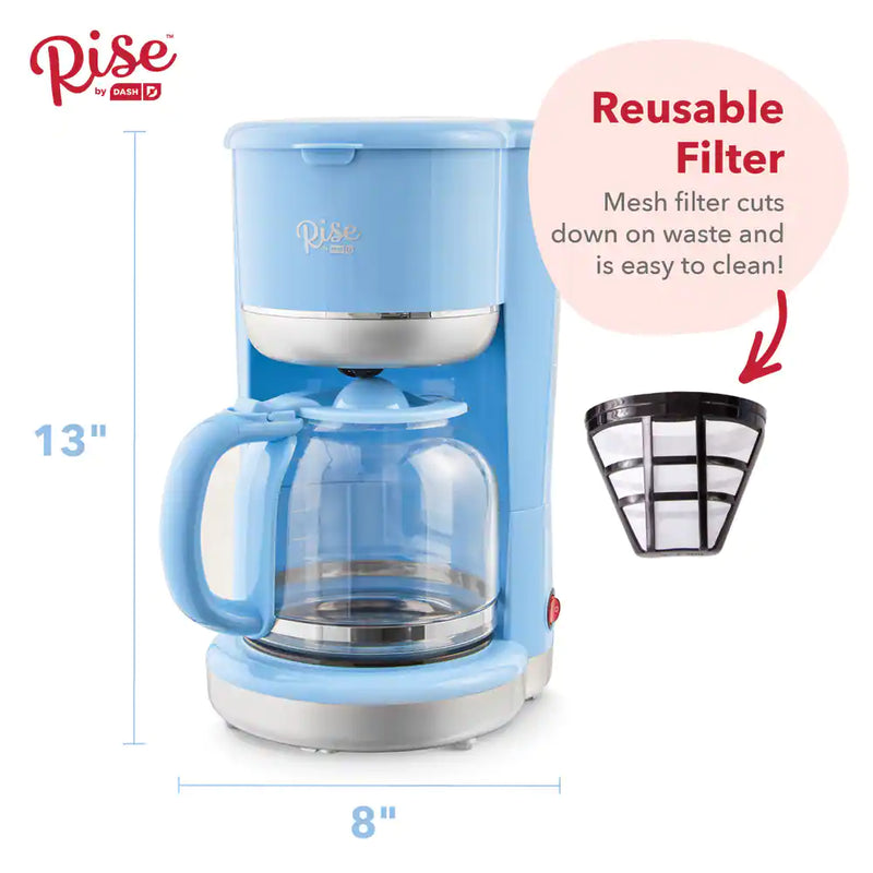 Dash Drip Coffee Maker, Blue, 10 Cups