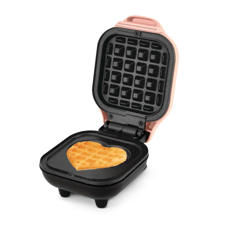 Dash Heart Compact Mini, Non-Stick Waffle Maker, Pink