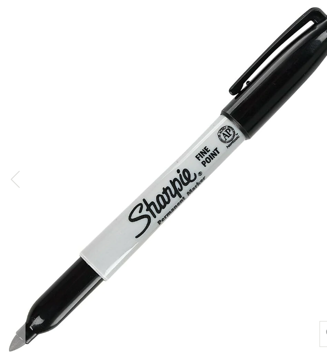 Sharpie Fine Tip Permanent Markers, Black, 5 Pack