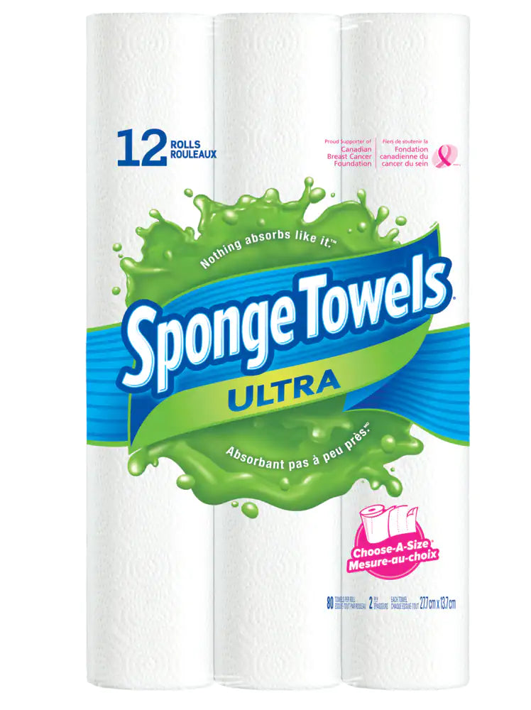 Sponge Towel Ultra 12 Roll Paper Towel