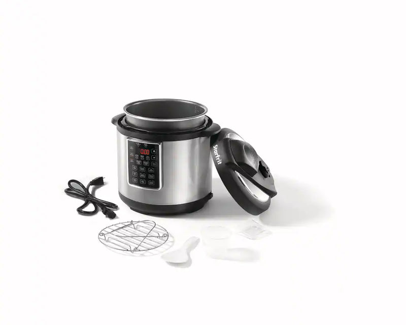 Starfrit Pressure Cooker w/ 9 Pre-set Functions, Stainless Steel, 6qt