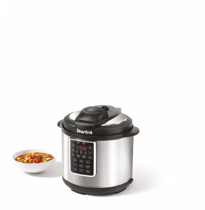 Starfrit Pressure Cooker w/ 9 Pre-set Functions, Stainless Steel, 6qt