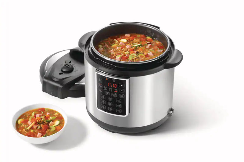 Starfrit Pressure Cooker w/ 9 Pre-set Functions, Stainless Steel, 6qt