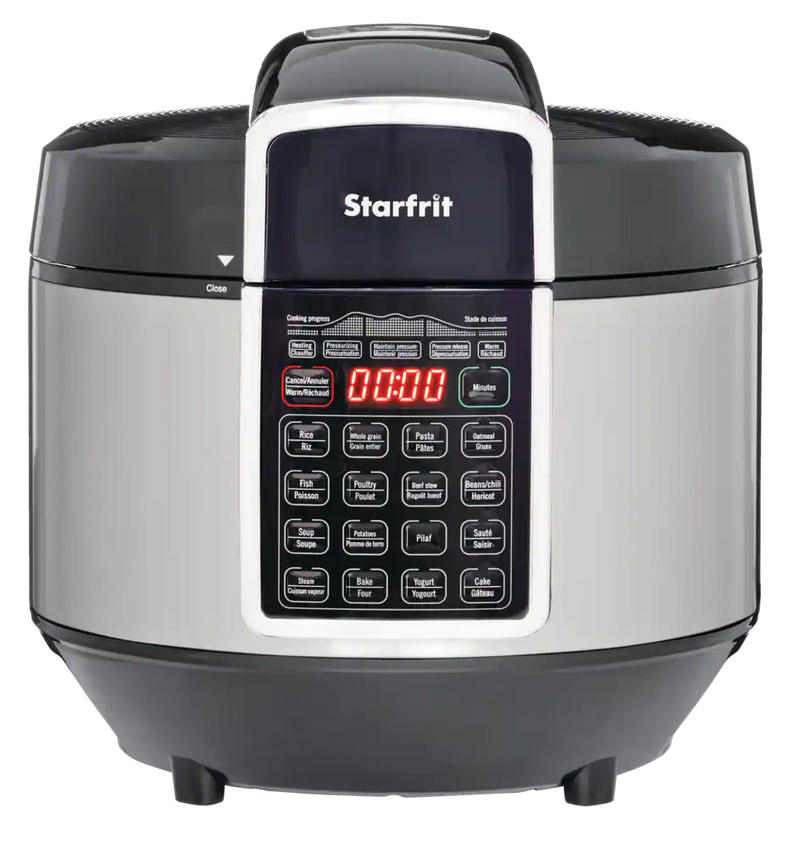 Starfrit Electric Pressure Cooker w/ 16 Pre-set Functions, Stainless Steel, 8.5qt